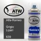 Preview: Alfa-Romeo, Grigio Lipari, 639: 400ml Sprühdose, von ATW Autoteile West.